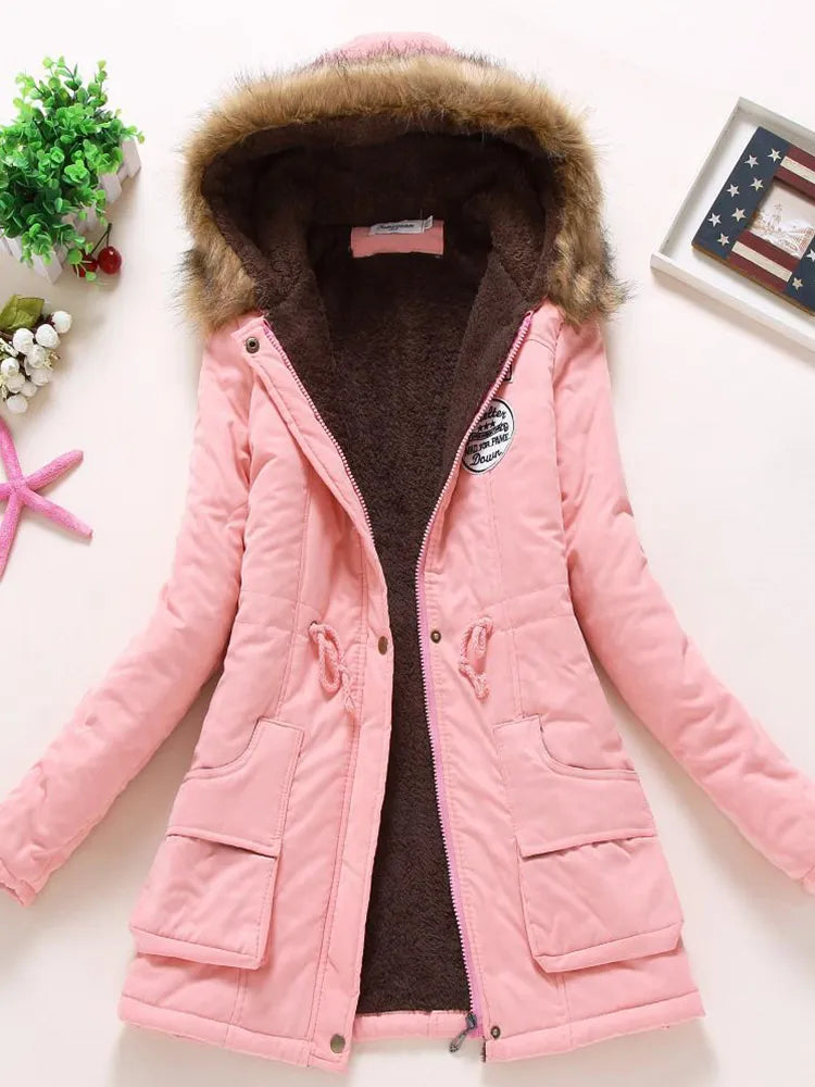 Damenjacke aus Baumwolle und Polyester für Herbst und Winter – Lässige Jacke mit Acetatfüllung und normaler Passform 14