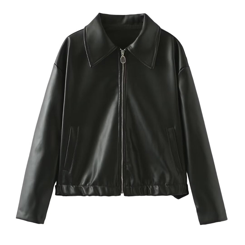 Damenjacke Langarm Modernes Design Polyester und Baumwolle-1