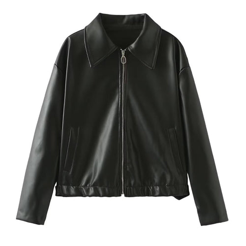 Damenjacke Langarm Modernes Design Polyester und Baumwolle-1