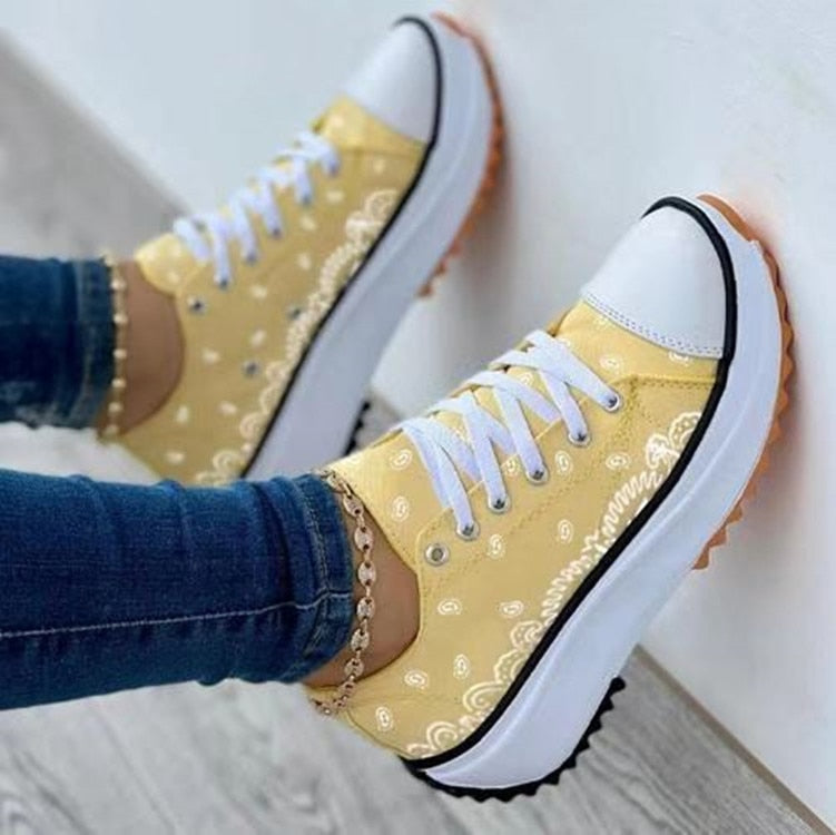 Variant image for Damen Sneakers Geblümtes Design Canvas-7