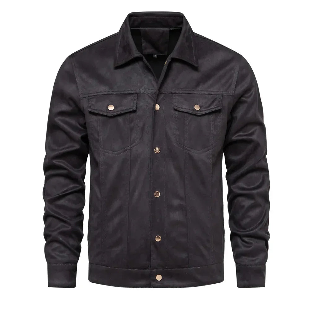 Damenjacke Herbstjacke aus Wildleder für Damen Elegant und bequem-6
