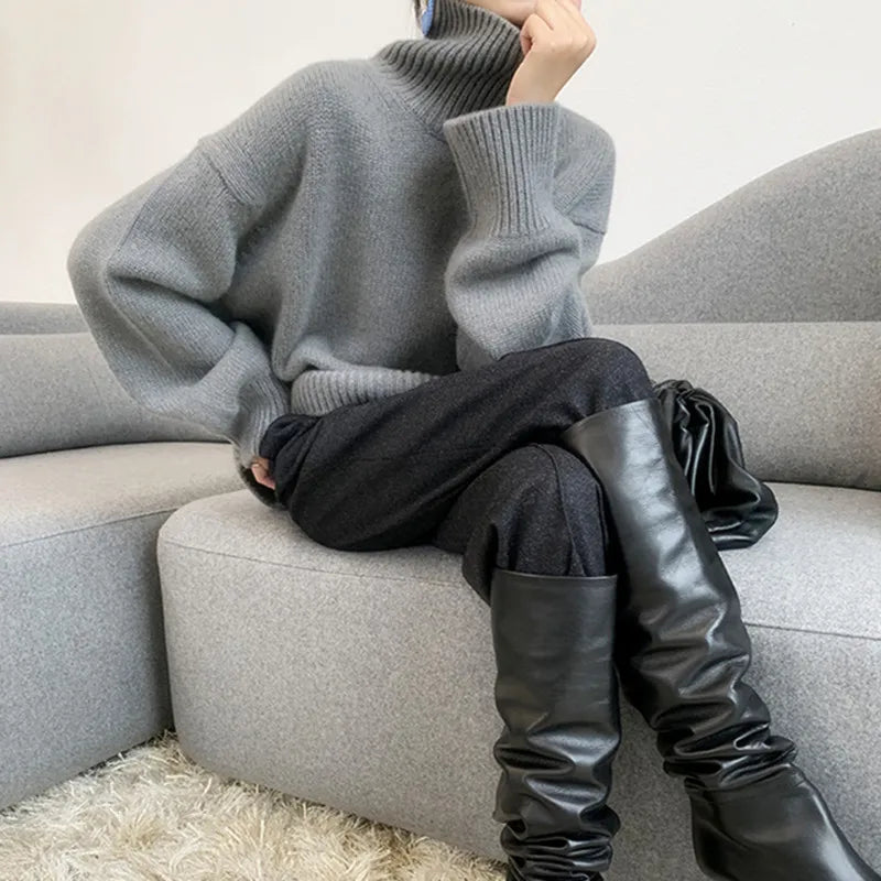 Damenpullover im modernen Design aus 100% Kaschmir 3