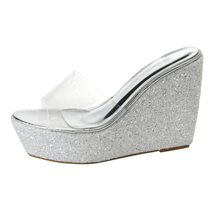 Variant image for Damen-Keilsandalen Plateau PU Offene Zehenpartie 3-5 cm-8