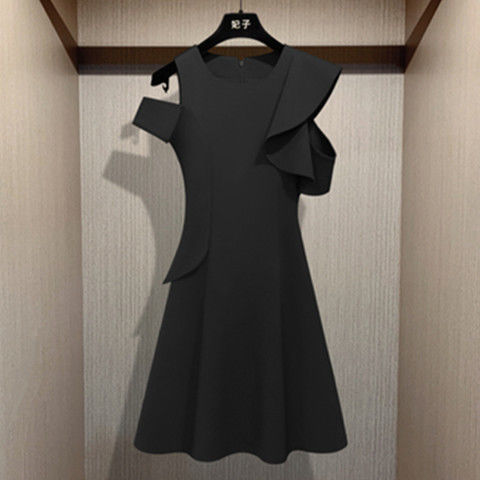 Herren-Minikleid, A-Linie, monochromes Polyester-4