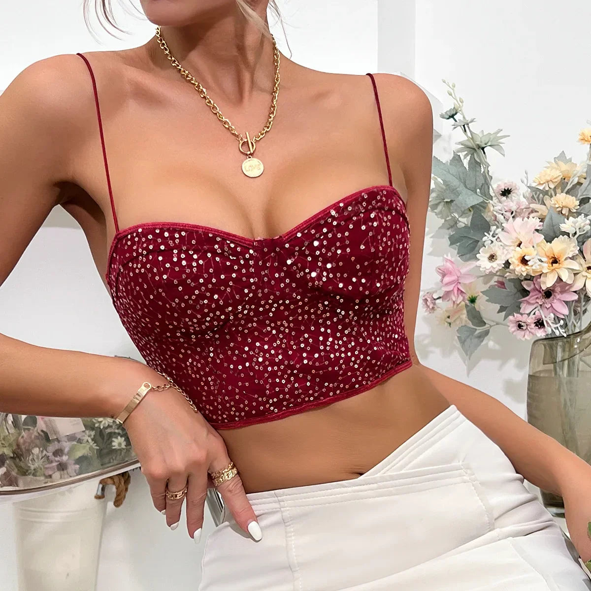 Variant image for Damen-Crop-Top, mittelstark, Stretch, Polyester-9
