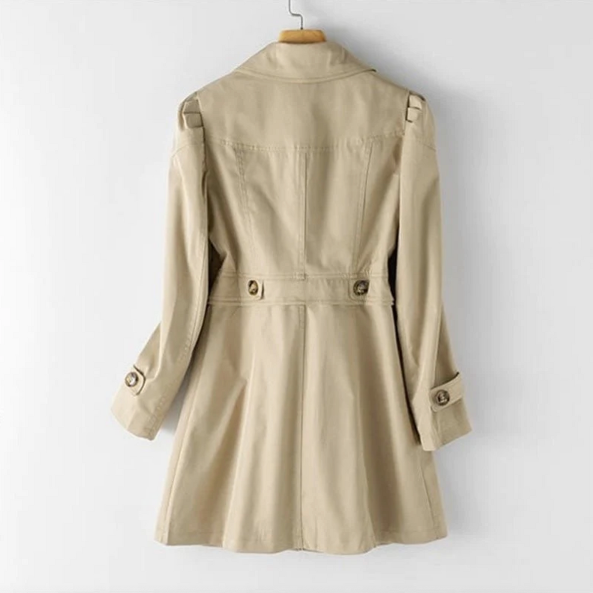 Damen-Trenchcoat, elegant, Polyester, vielseitig-2