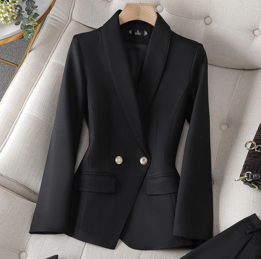 Damen-Blazer-Hose, Kostüm, Set, elegant, weiches Polyester 10