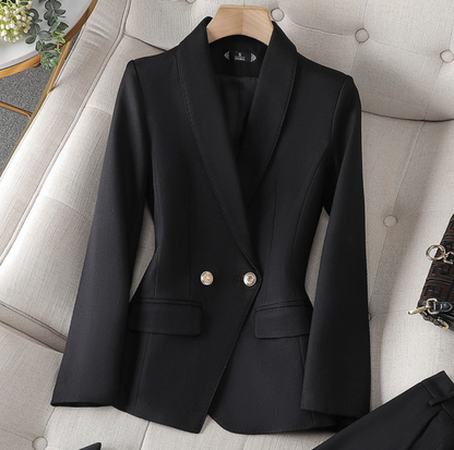 Damen-Blazer-Hose, Kostüm, Set, elegant, weiches Polyester 10