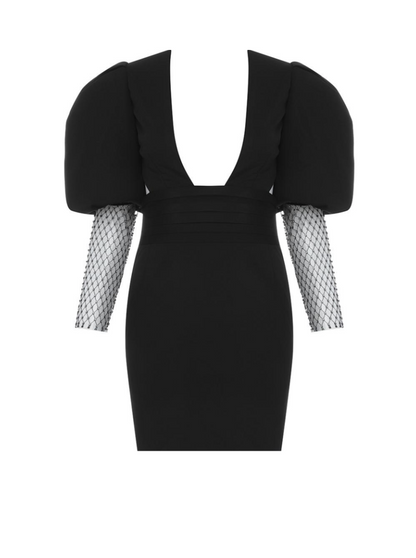 Damen-Minikleid, tiefer Ausschnitt, glitzernde Polyester-Mischung 8