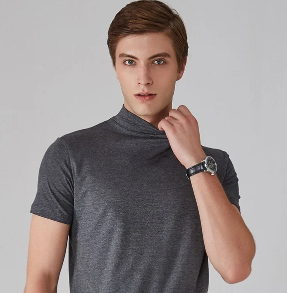 Herren-Rollkragenpullover, Hemd, maßgeschneidertes Spandex-6