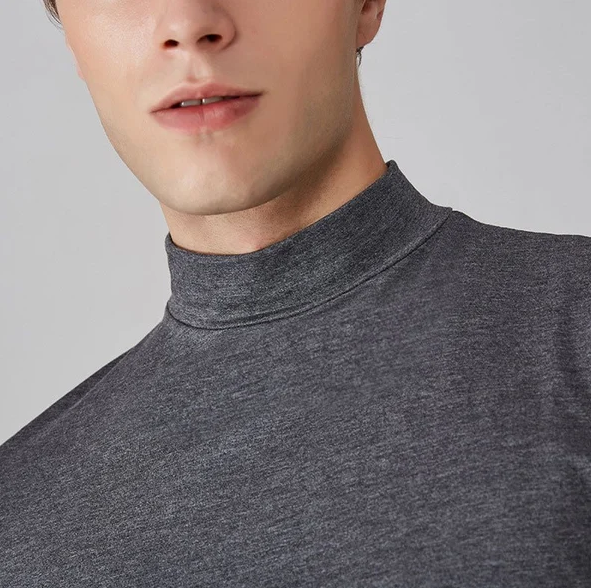 Herren-Rollkragenpullover, Hemd, maßgeschneidertes Spandex-4