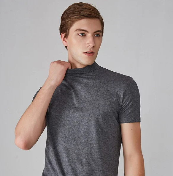Herren-Rollkragenpullover, Hemd, maßgeschneidertes Spandex-3