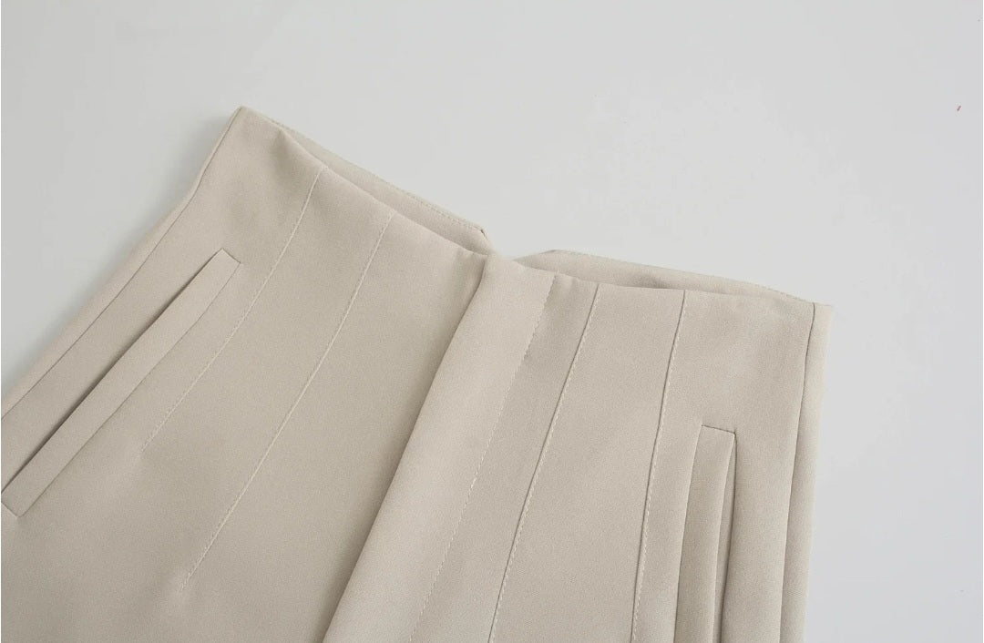 Damen-High-Waist-Hose Lässiger Stil Stretchmaterial-5