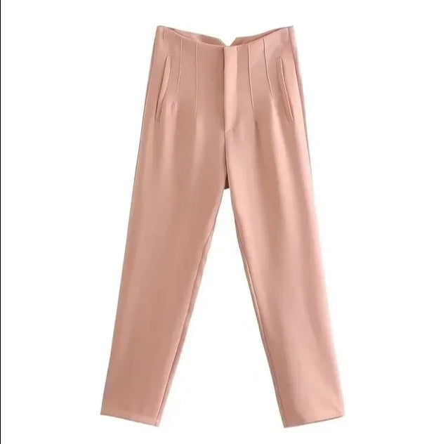 Variant image for Damen-High-Waist-Hose Lässiger Stil Stretchmaterial-66