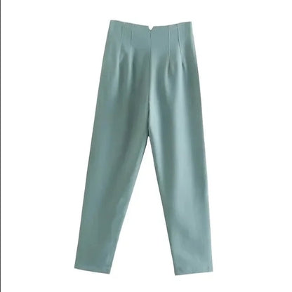 Variant image for Damen-High-Waist-Hose Lässiger Stil Stretchmaterial-46