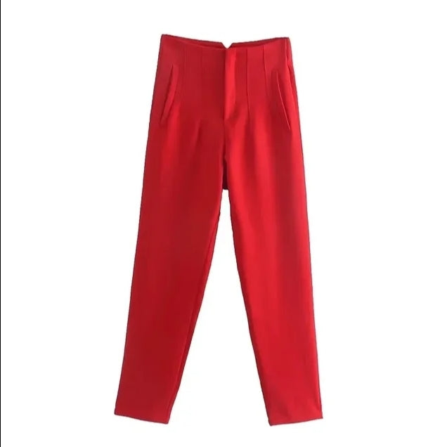 Variant image for Damen-High-Waist-Hose Lässiger Stil Stretchmaterial-26