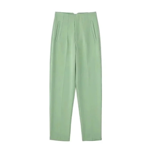 Variant image for Damen-High-Waist-Hose Lässiger Stil Stretchmaterial-56