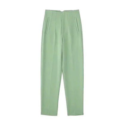 Variant image for Damen-High-Waist-Hose Lässiger Stil Stretchmaterial-56