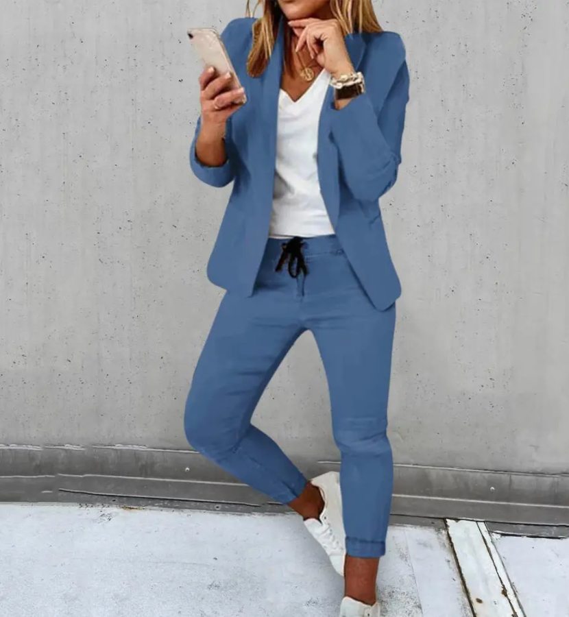 Damen Blazer Figurbetont Modernes Design Hochwertiges Material-6