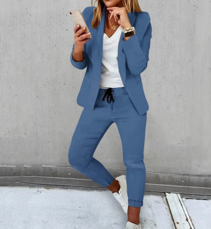 Damen Blazer Figurbetont Modernes Design Hochwertiges Material-6