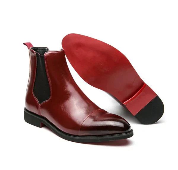 Herrenstiefel, Leder, urban, schicke Schnürung-2