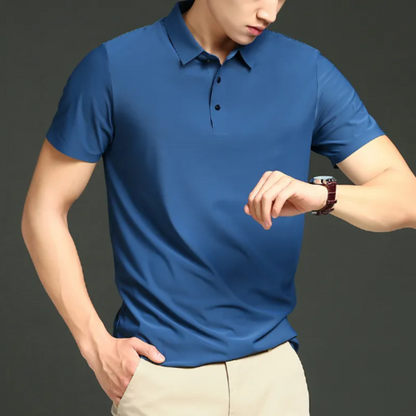 Herren-Polohemd, klassische Seide, zeitloses Design-5