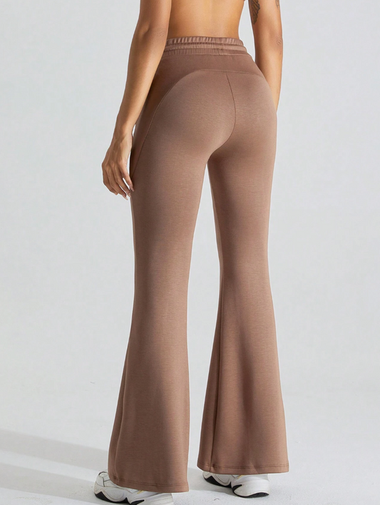 Damen-Sporthose, breite Passform, elastische Polyester-Mischung-1