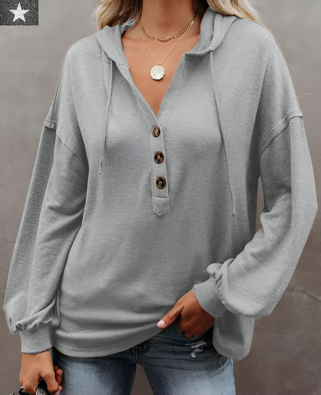 Variant image for Damen Winter-Kapuzenpullover Minimalistisch Ökologische Baumwolle-25