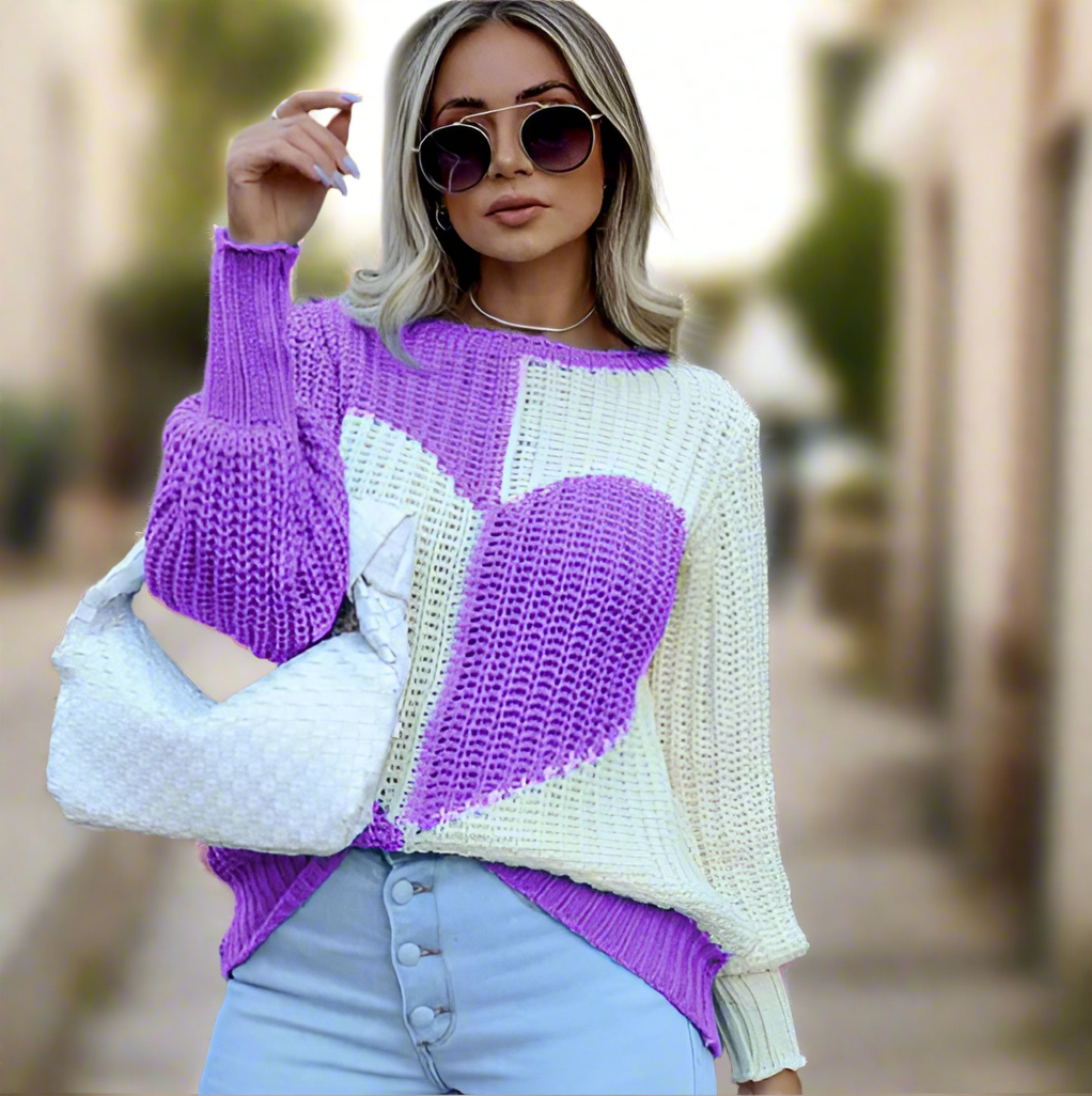 Variant image for Damen-Strickpullover, aus Kaschmir mit Herzmuster-11