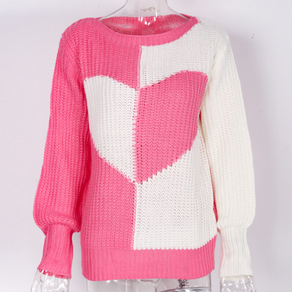 Damen-Strickpullover, aus Kaschmir mit Herzmuster-3