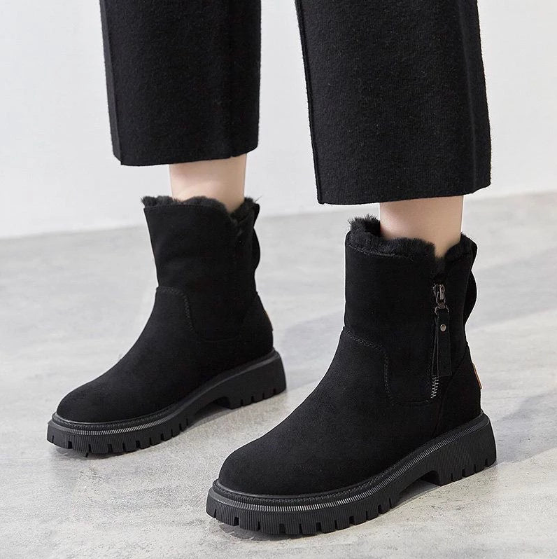 Variant image for Damen Stiefeletten Klassischer Keilabsatz Hochwertige Stoffmischung-6