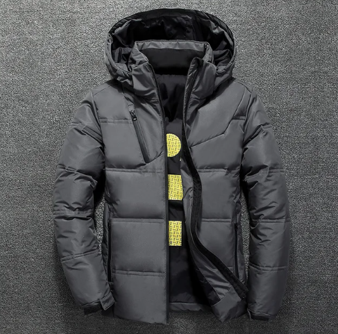 Herren-Winterjacke, abnehmbarer Kapuze, Polyester, extra, warm, strapazierfähig 9