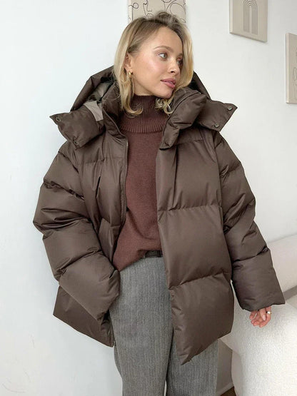 Variant image for Damen-Lange Winterjacke, Gesteppter Oversized, Polyester-7