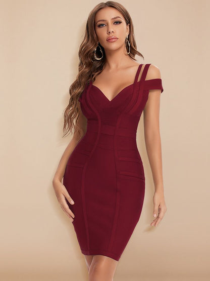 Variant image for Damen-Minikleid, V-Ausschnitt, Spaghettiträger, Polyester, Mischung-8