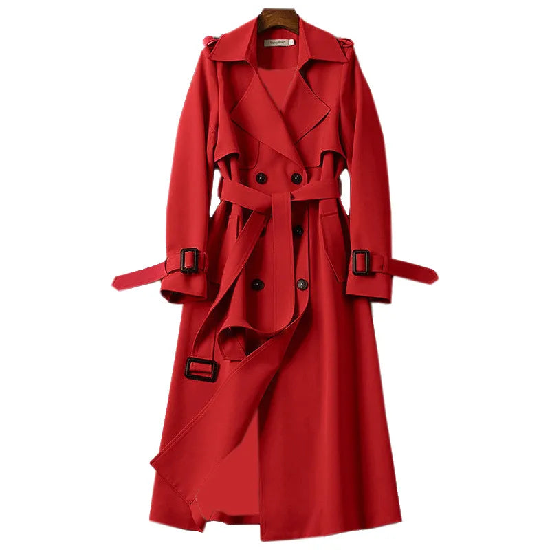 Damen-Trenchcoat, kurzes klassisches Design, leichtes Material-4