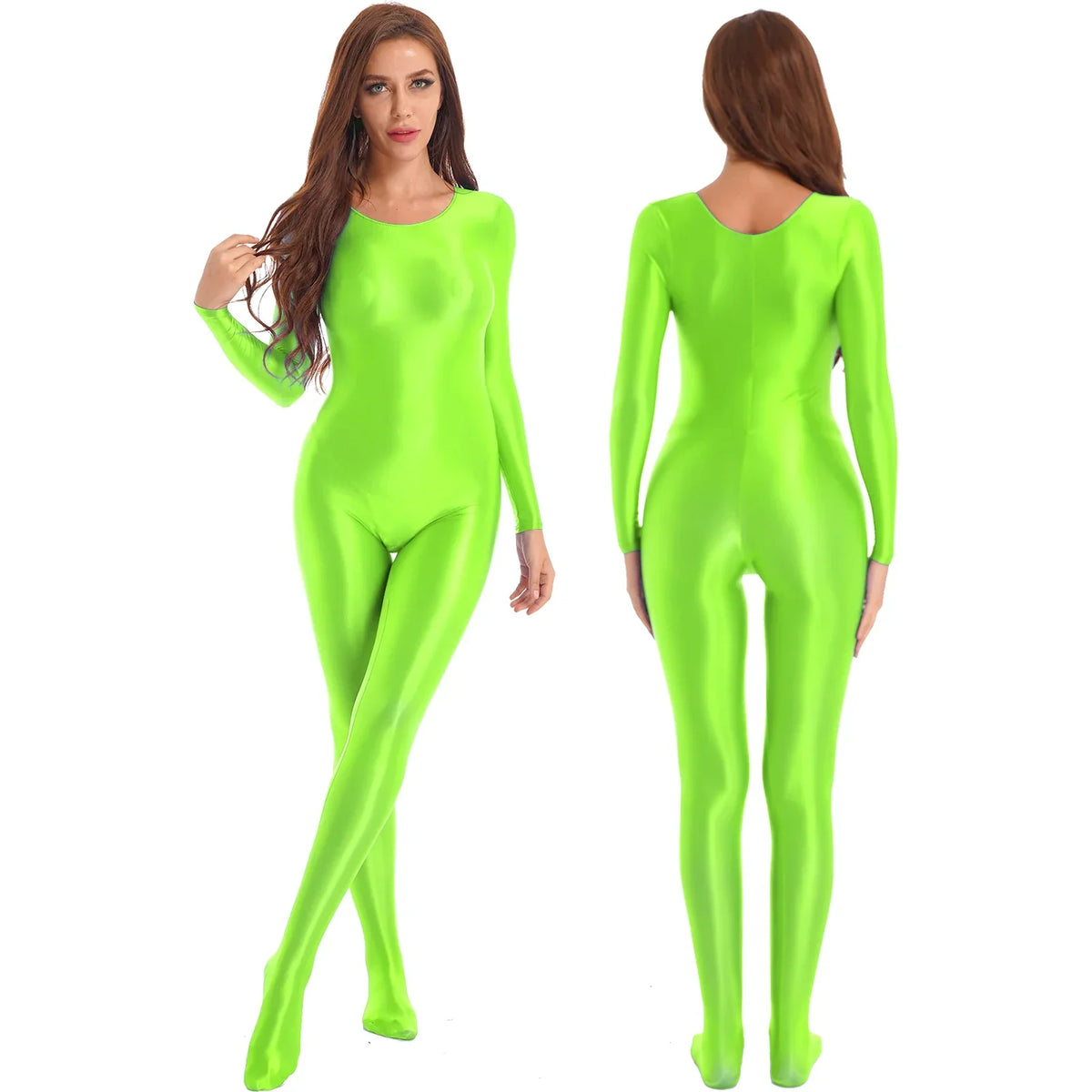 Variant image for Damen-Jumpsuit Monochrom Langarm Lycra Nylon Elasthan-5