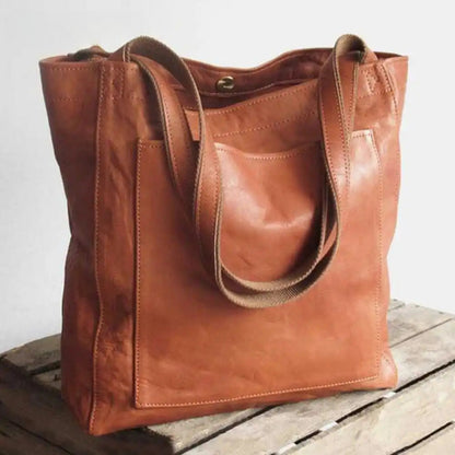 Damen-Shoppingtasche, Vintage-Stil, synthetisches Leder-6