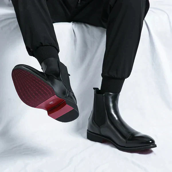 Herrenstiefel, Leder, urban, schicke Schnürung-3