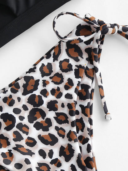 Damen-Fußkettchen mit Leopardenmuster aus Polyester-4