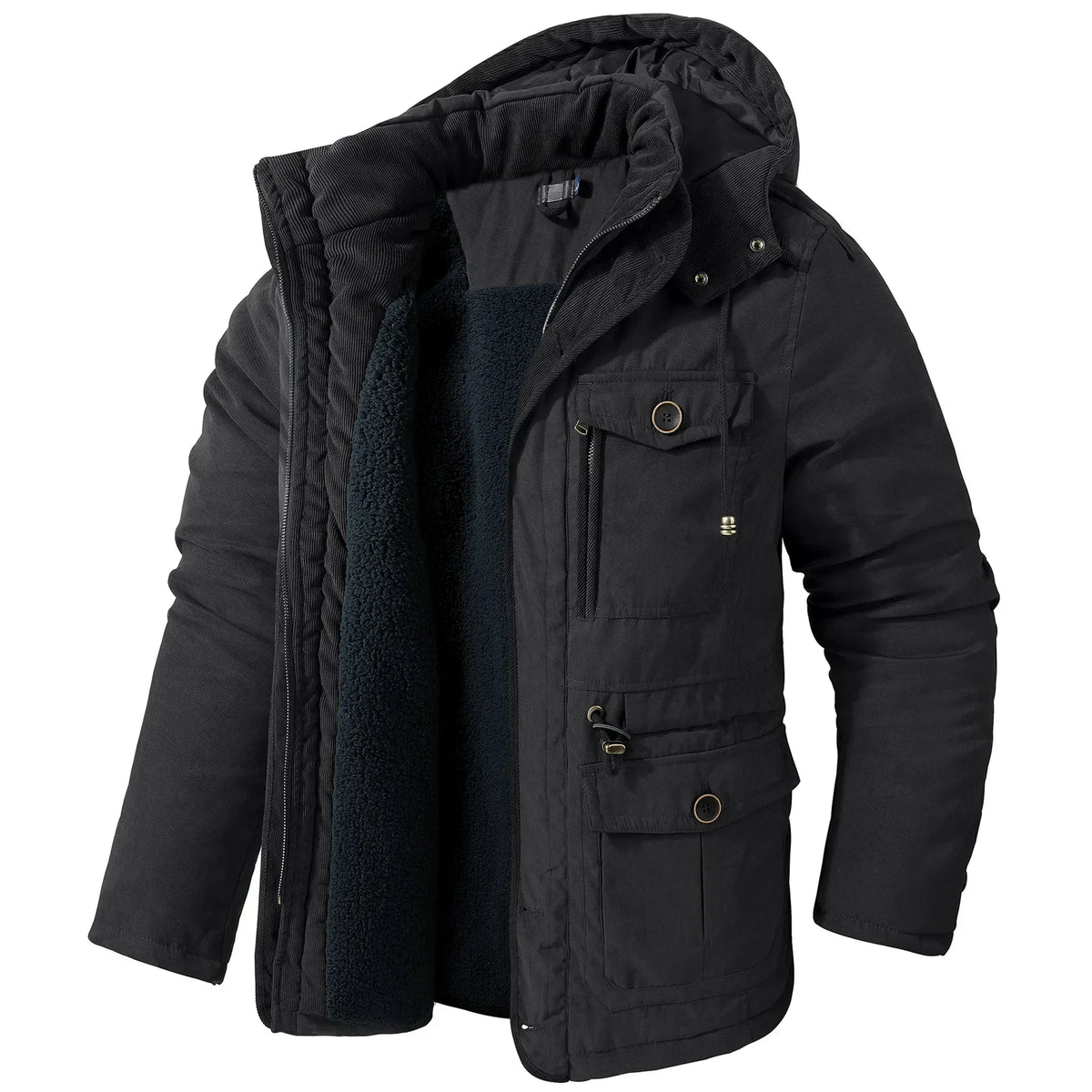 Variant image for Damen Winterparka Militärstil Sherpa-Futter-31