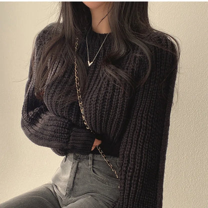 Variant image for Damen-Strickpullover, kurz, für Layering, Styling-2