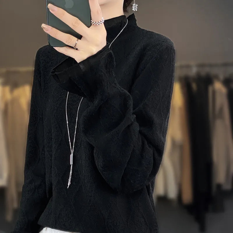 Herrenpullover mit schlichtem Design, 100% Kaschmir-5