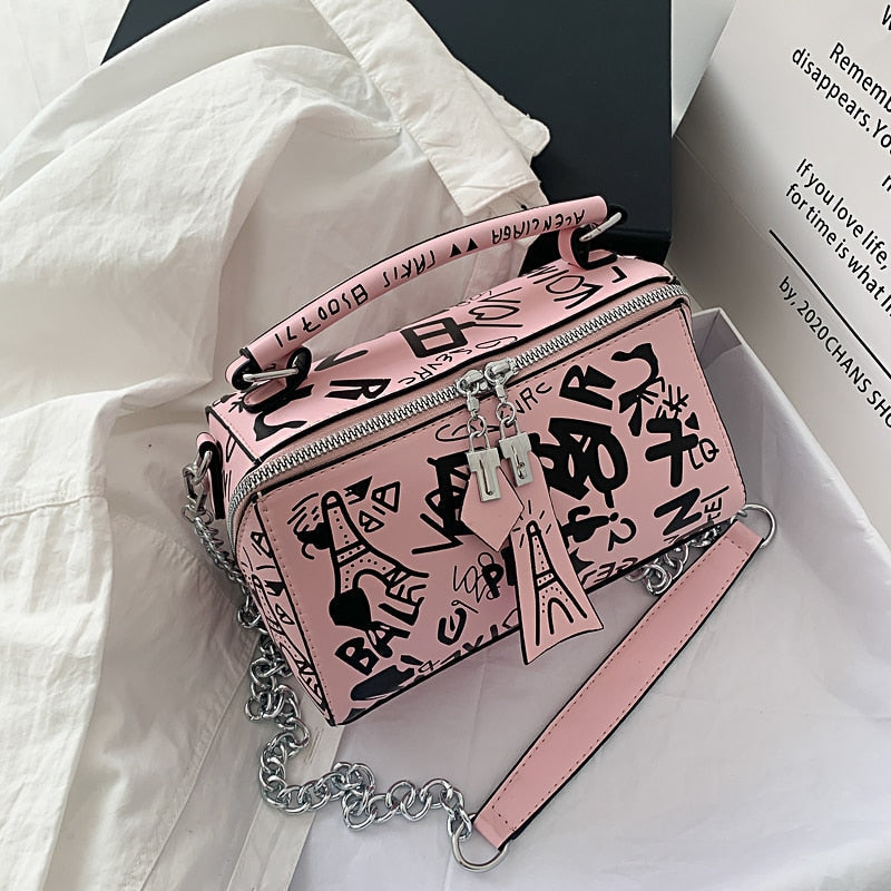 Damen-Handtasche Einzigartiges Design Reißverschluss Langlebiger Stoff-3