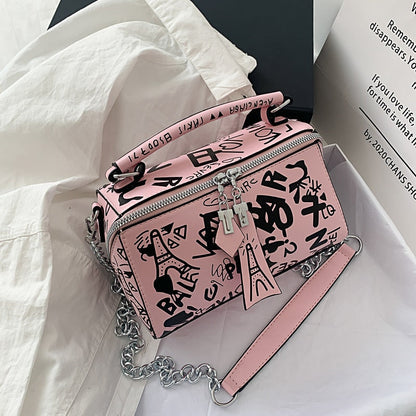 Damen-Handtasche Einzigartiges Design Reißverschluss Langlebiger Stoff-3