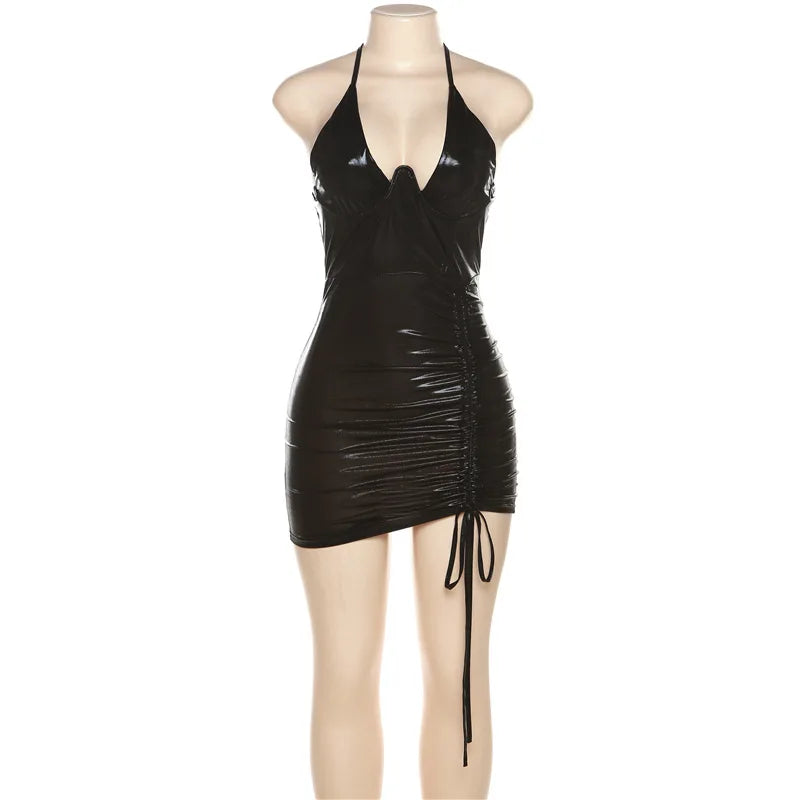 Variant image for Damen-Minikleid, V-Ausschnitt, ärmelloses Polyester-19