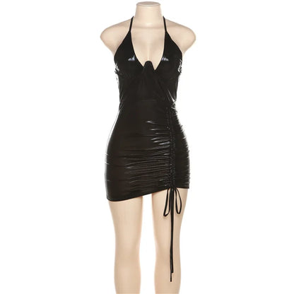 Variant image for Damen-Minikleid, V-Ausschnitt, ärmelloses Polyester-19