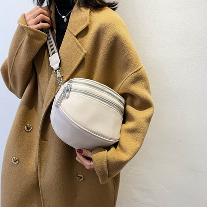 Moderne Damenhandtasche aus Synthetikmaterial – geräumige Umhängetasche für Alltag und Fest, mehrere Farben 2