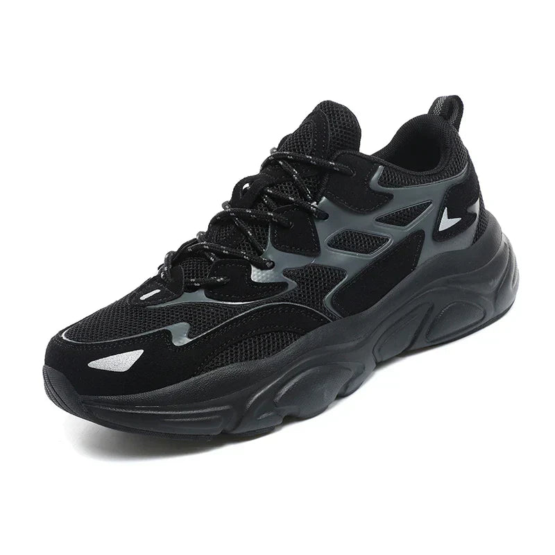 Herren-Sneakers, sportlich, dicke Sohle, Textil, Synthetik-4
