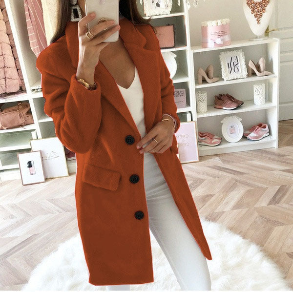 Damenjacke Trendy Warm Weiche Wolle und Baumwolle 2