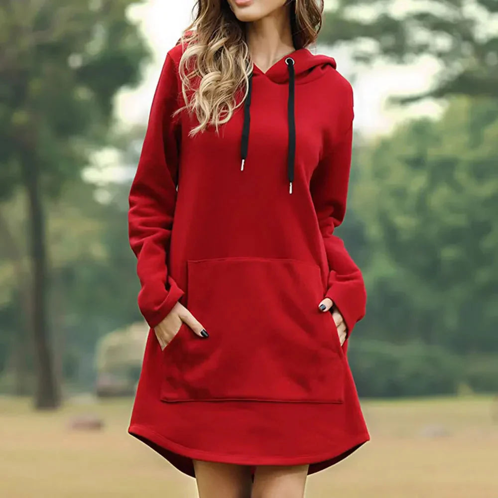 Damen-Kleid, Hoodie, weich, Fleece, Design 7